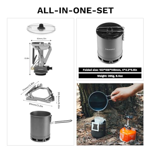 Petrel G3 Pot & Greenpeak 1 Gas Stove Camping Cooking Set