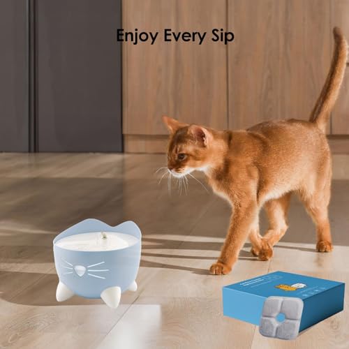 24 Pack Cat Water Fountain Filter Compatible With Cat Pixi Water Fountain Filter Replacement Triple Action Water Filter (24 Count)