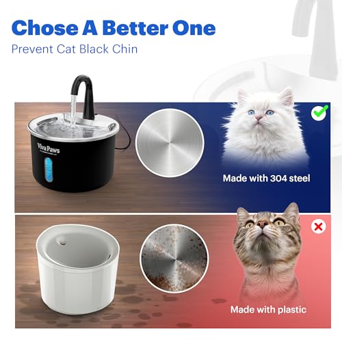 Viva Paws Cat Water Fountain Stainless Steel