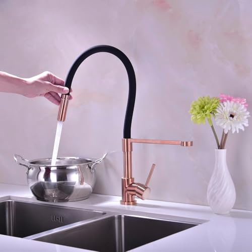 Copper Kitchen Faucet with Pull Down Sprayer