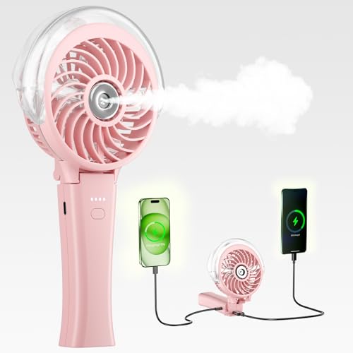 4000mAh Handheld Misting Fan