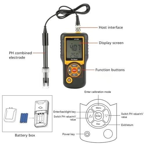 HT 1202 Digital PH Meter PH Tester Smart Sensor for Mariculture Freshwater Farming Water Quality Monitor PH Detector