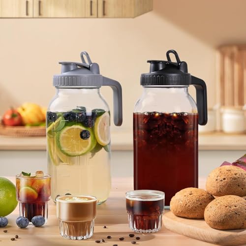 64OZ Glass Pitchers with Lid