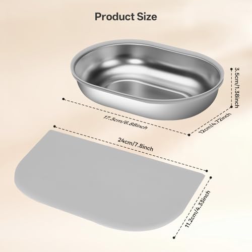 Stainless Steel Bowl for Automatic Microchip Cat Pet Feeder (3 Count)