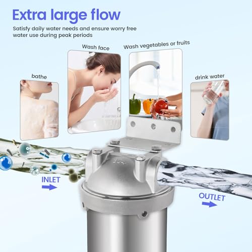 NSF ANSI 42 Stainless Steel Whole House Water Filter Housing