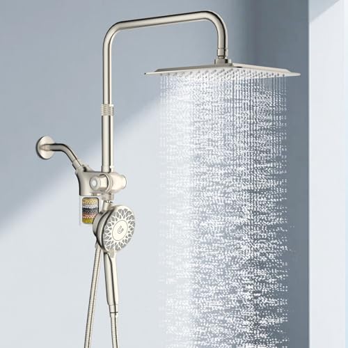 Magnetic Filtered Dual Shower Head with Handheld Spray Combo