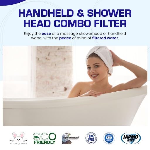 Luxury Shower Power Handheld & Shower Head Combo Filtration System Chrome