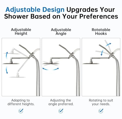 All Metal 10" Dual Square Shower Head Combo