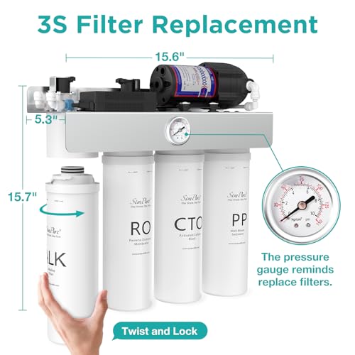 T1 400ALK Tankless Alkaline Reverse Osmosis Water Filter 400 GPD
