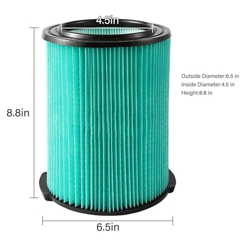 VF6000 5 Layer Replacement Filters for Ridgid Shop Vac Wet Dry Vacs (2 Count)