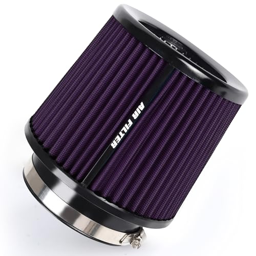 3 3.5 4 Inches Cold Air Intake Filter 76mm 89mm 101mm High Performance Washable Clamp