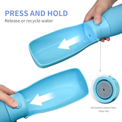 Portable Dog Water Bottle 19oz Blue