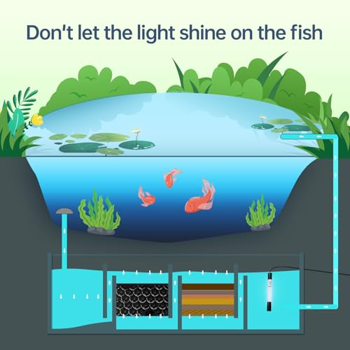 Pond UV Light for Fish Tank UV Pond Water Clarifier for 100