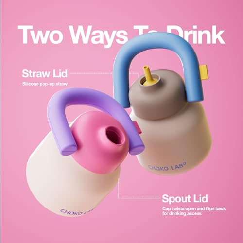 33oz Insulated Water Bottle with Straw & Handle