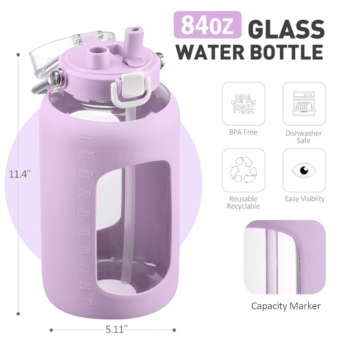 84oz Glass Water Bottle