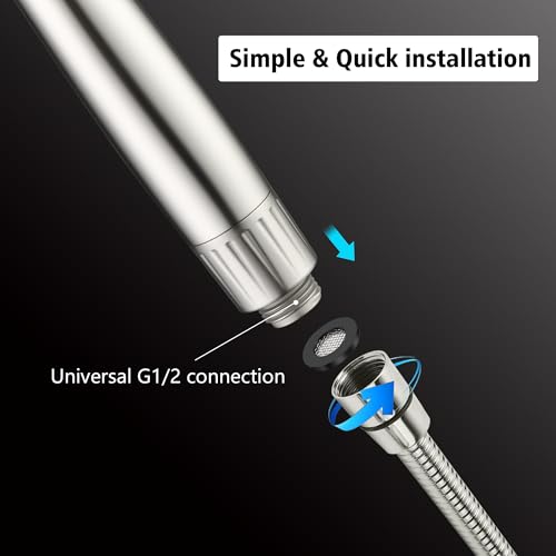 Handheld Shower Head with Filter for Hard Water