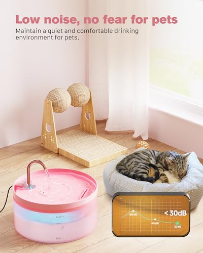 Pink Cat Water Fountain