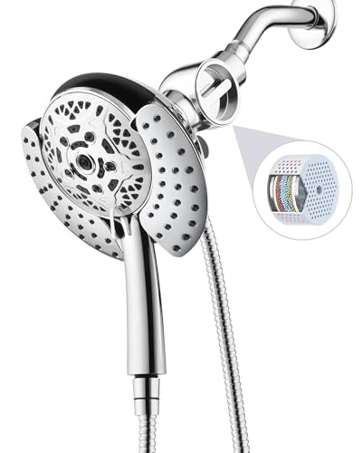 2 in 1 Shower Head with Handheld Combo High Pressure Chrome 2.5 GPM