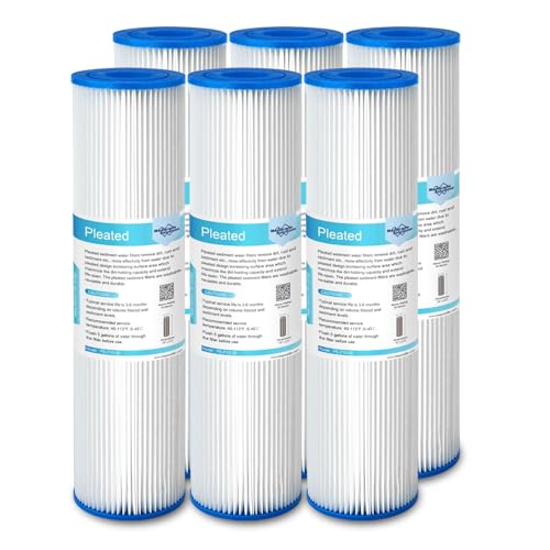 50 Micron 10"x2.5" Pleated Sediment Water Filter (6 Count)