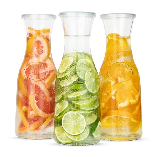 Glass Carafe Pitchers (3 Count)