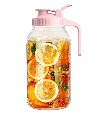 2 Quart Wide Mouth Glass Pitcher with Lid
