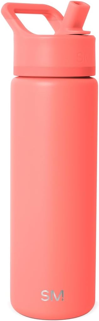 Simple Modern Water Bottle with Straw Lid | Vacuum Insulated Stainless Steel Metal | Reusable Leak Proof BPA-Free Cup for School | Summit Collection | 22oz, Honolulu