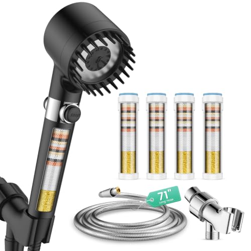 Filtered Shower Head with Handheld 4PCS Filters ShowerHead