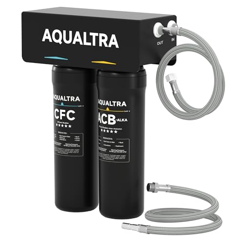 USF-2B-10 Slightly Alkaline Under Sink Filter System, 20K Gal, Reduce PFOA, PFOS, Chlorine, Lead, Mercury, Chloramine, Fluoride, Microplastics Particles, Bad Taste & Odor