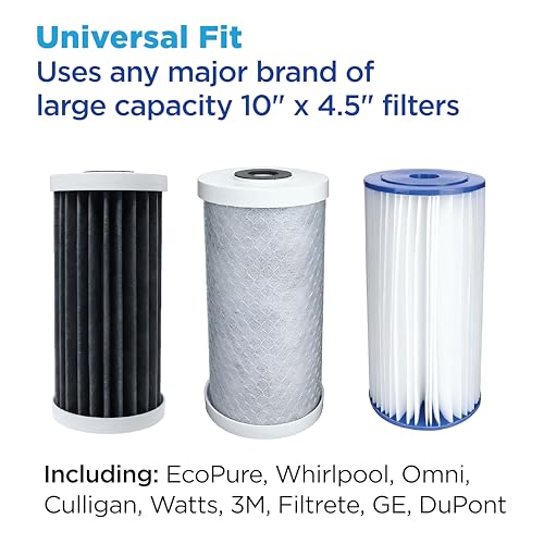 EPWO4 Universal Large Capacity Whole House Water Filter Housing