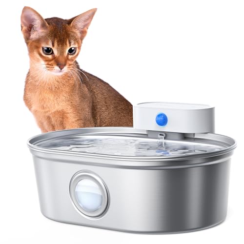Wireless Cat Water Fountain Stainless Steel Pro