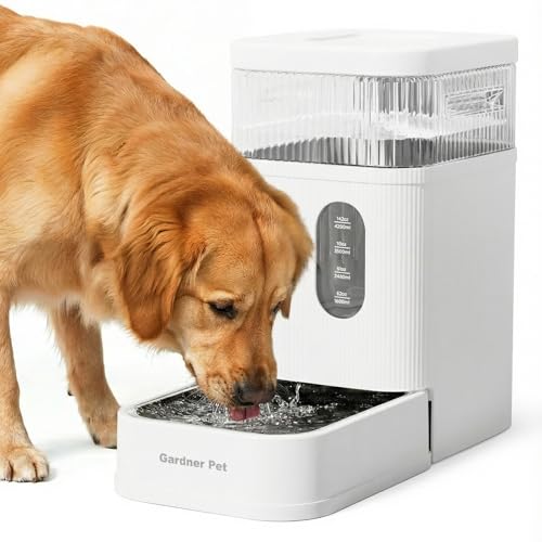 2.2 Gallon Automatic Dog Water Bowl Dispenser 8.5L Gravity Water Feeder with Stainless Steel Bowl & Maifan Stone Filter