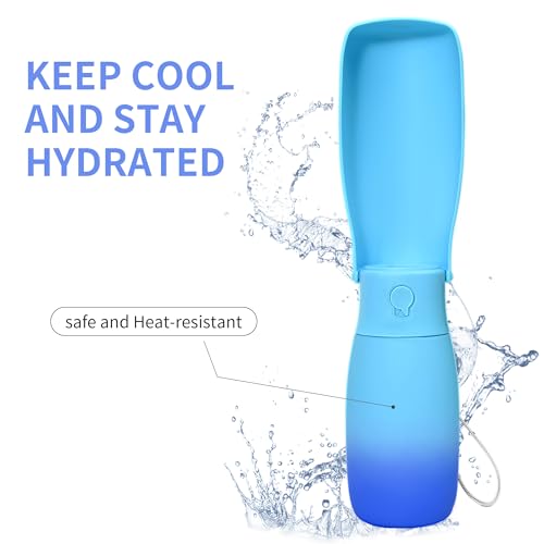 Portable Dog Water Bottle 19oz Blue