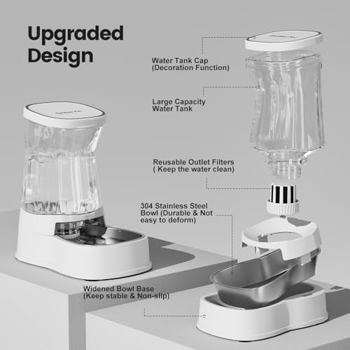 Automatic Dog Water Dispenser Gravity Stainless Steel Water Waterer Feeder