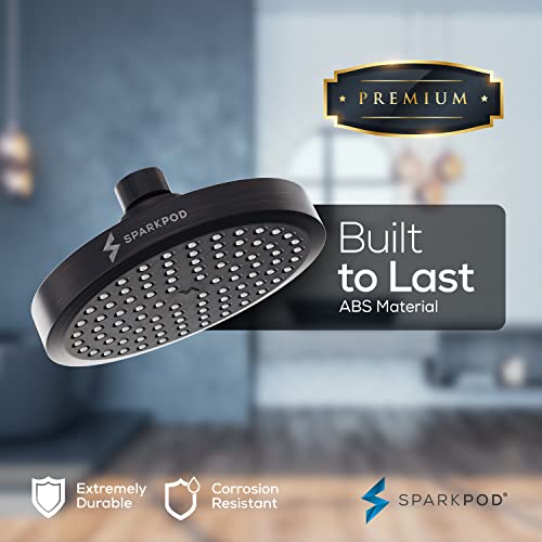 6" Round Rain Shower Head with 11" Shower Arm