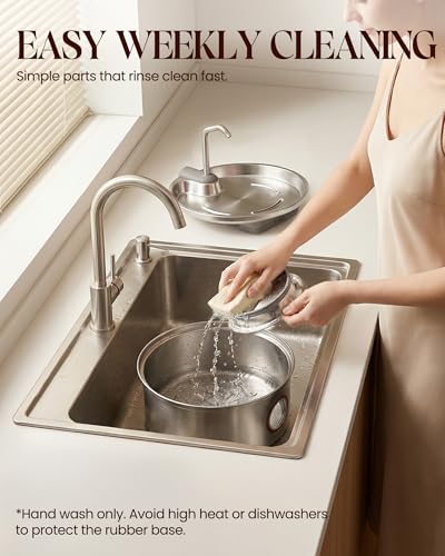 Stainless Steel Cat Water Fountain with Bowl 108oz (108 Fl Oz)