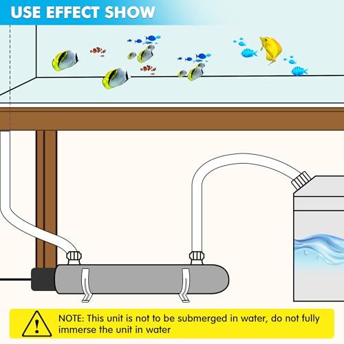 12W UV Pond Clarifier for Koi Pond Aquarium and Fish Tank