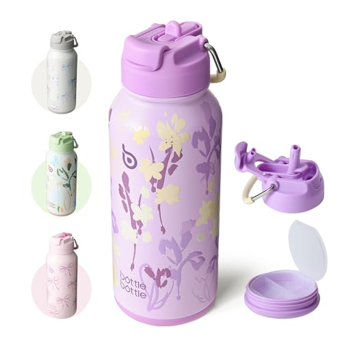 32oz Insulated Water Bottle with Pill Box