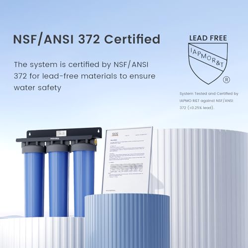WHF3T-PG 3-Stage Whole House Water Filter System, 5 Micron