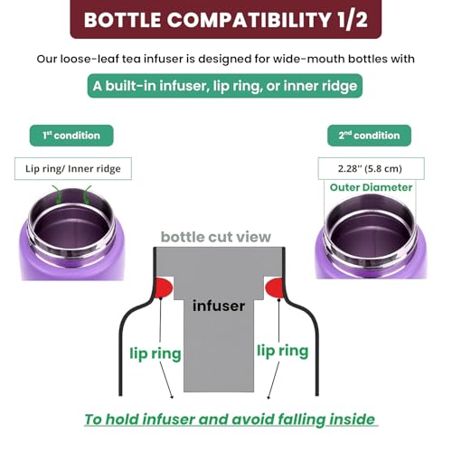 Water Bottle Tea Infuser for Loose Leaf Brewing