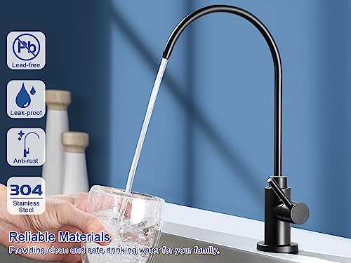 Reverse Osmosis Faucet Fits Most RO Units or Water Filtration System Stainless Steel Drinking Water Faucet for Bar