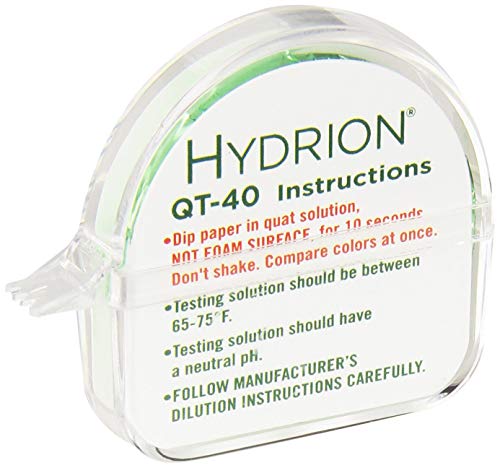 QT 40 Quaternary SANITIZER Solution Test Tape for Testing 0