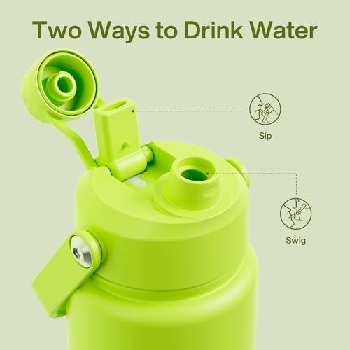 Insulated Water Bottle with Straw Stainless Steel Water Bottle