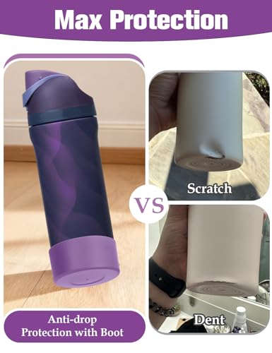 2PCS Silicone Boot for Owala FreeSip Water Bottle 24oz (2 Count)
