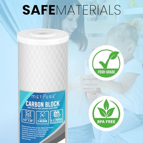 5 Micron 20" x 4.5" Carbon Block Water Filter