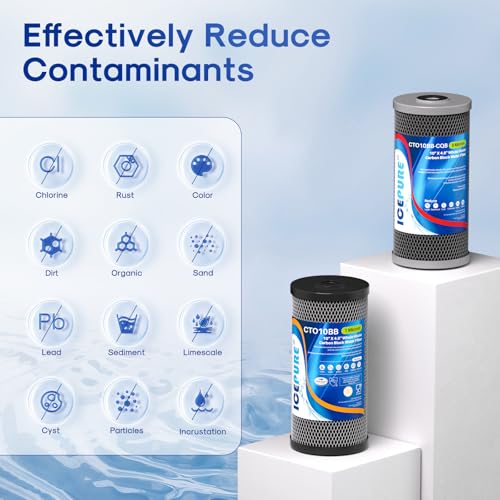 2 Stage 10" x 4.5" Whole House Carbon Water Filter Set (2 Count)