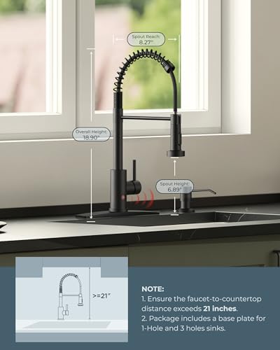 Black Touchless Kitchen Faucet
