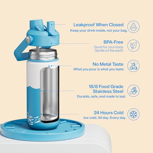Kids Insualated Water Bottle with Straw