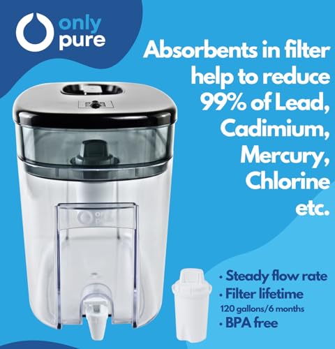 120 Gallon Long Life 40 Cups Water Filter Pitcher 1 Membrane Filter