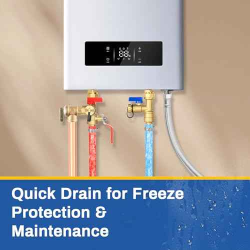 3 4 Inch GUOFIS IPS Tankless Water Heater Valve Kit with Pressure Relief Valve (20 Count)