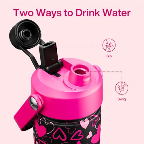 Insulated Water Bottle with Straw Stainless Steel Water Bottle